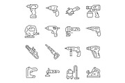 Electric tool line icon set, an Outline Icon by ElineDesign (Thumbnail 1 of 3)