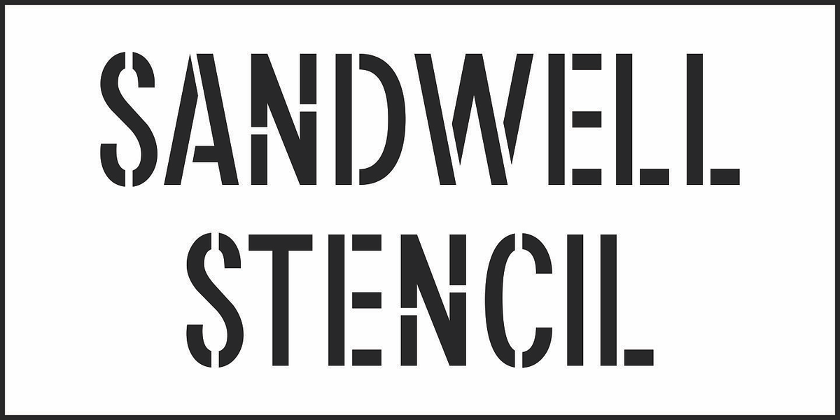 Sandwell Stencil JNL, a Sans Serif Font by Jeff Levine Fonts (Photo 2 of 5)