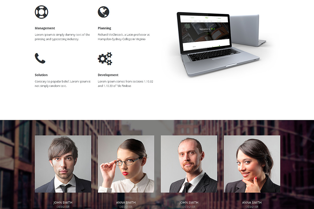 Intellect Responsive One Page Theme, a Landing Page Template by IceTemplates (Photo 2 of 3)