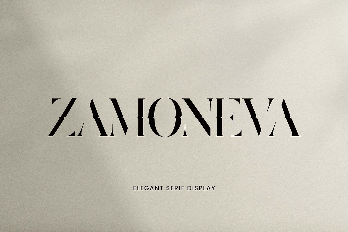 Zamoneva Elegant Serif Display Font, a Serif Font by UICreative (Photo 1 of 13)