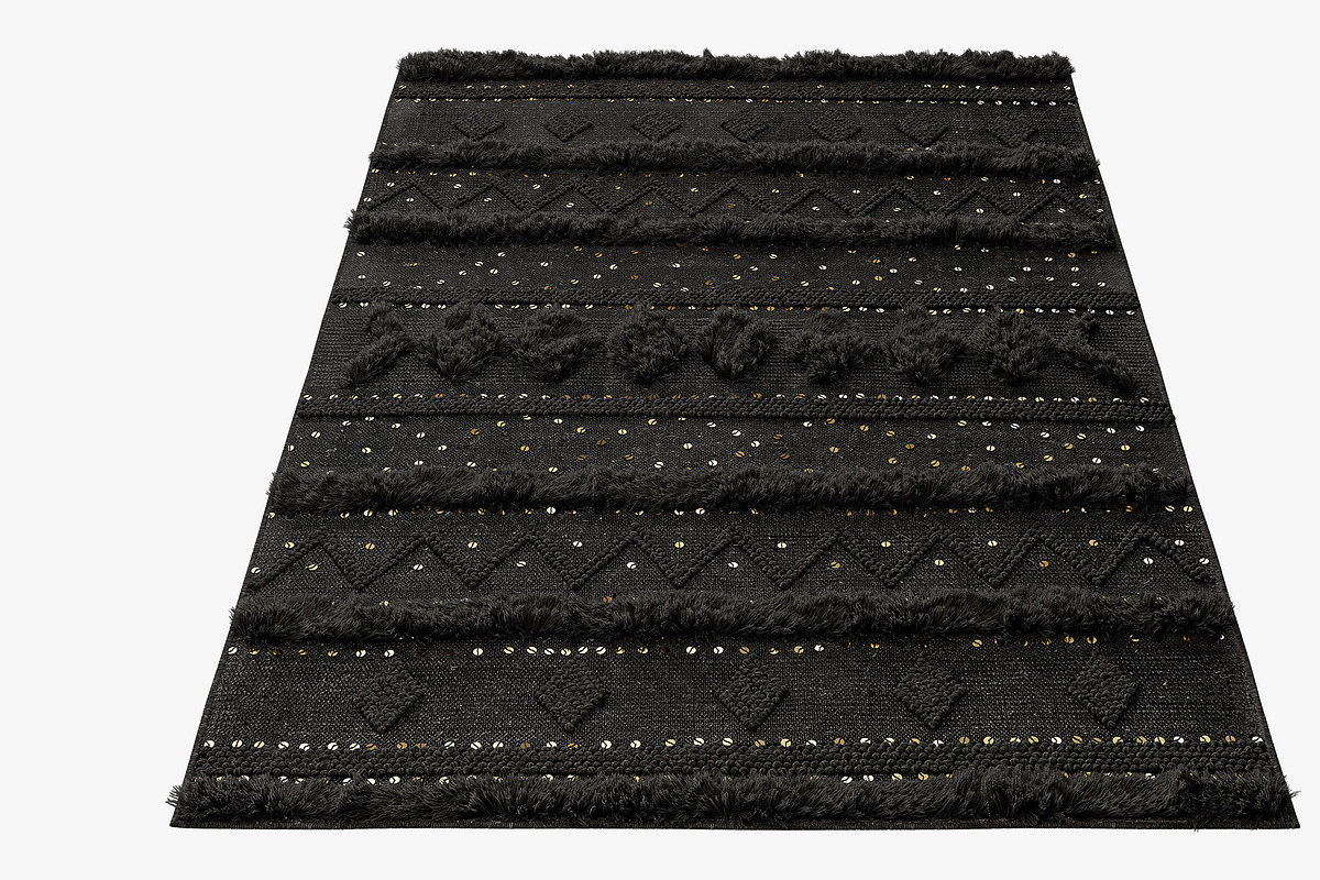 nuLOOM Black Wool Raised Geometric S, a Furniture 3D Model by 3dmitruk (Photo 10 of 17)