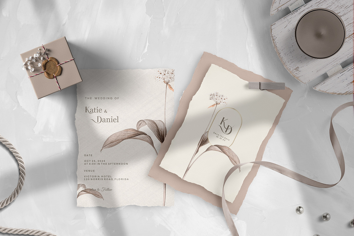 Katie & Daniel (Vintage), an Invitation Template by EvitePapery (Photo 2 of 6)