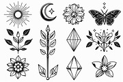 Mystic Boho Crystal & Nature Icons, an Illustration by Designer_Momina (Thumbnail 4 of 7)