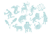 Zodiac Constellations, an Illustration by Illustrations by Jessie (Thumbnail 1 of 3)