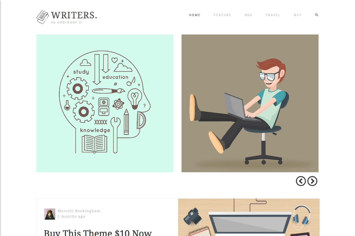 Writers - Premium Ghost Theme, a Websites & App Template by Malvouz (Photo 1 of 3)