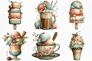 Whimsical Summer Ice Cream Clipart, an Illustration by Craft Nest (Thumbnail 5 of 12)