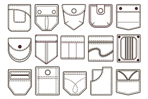 Outline patch pocket. Casual garment, an Object Illustration by Vectorbuum