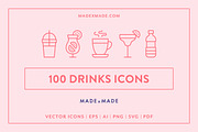 Drinks Line Icons, an Outline Icon by Made by Made (Thumbnail 1 of 7)