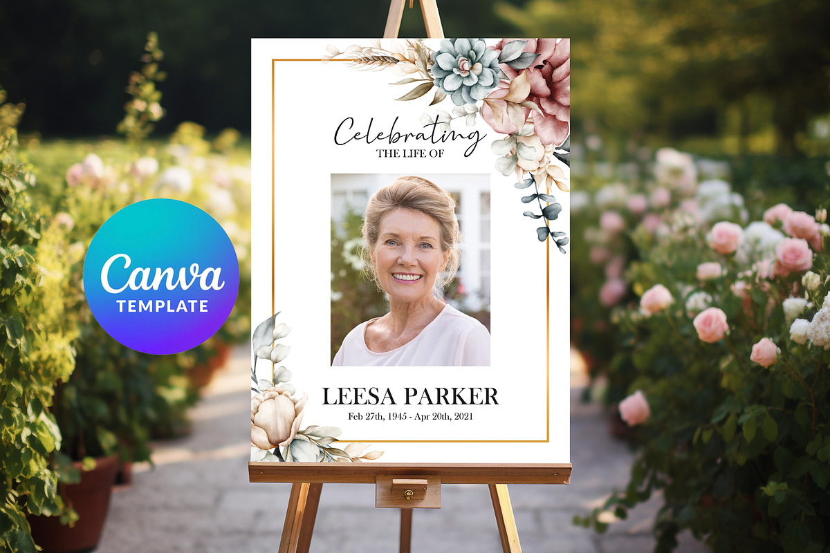 Funeral Photo Sign | Funeral Poster, a Poster Template by Designscozy (Photo 2 of 6)