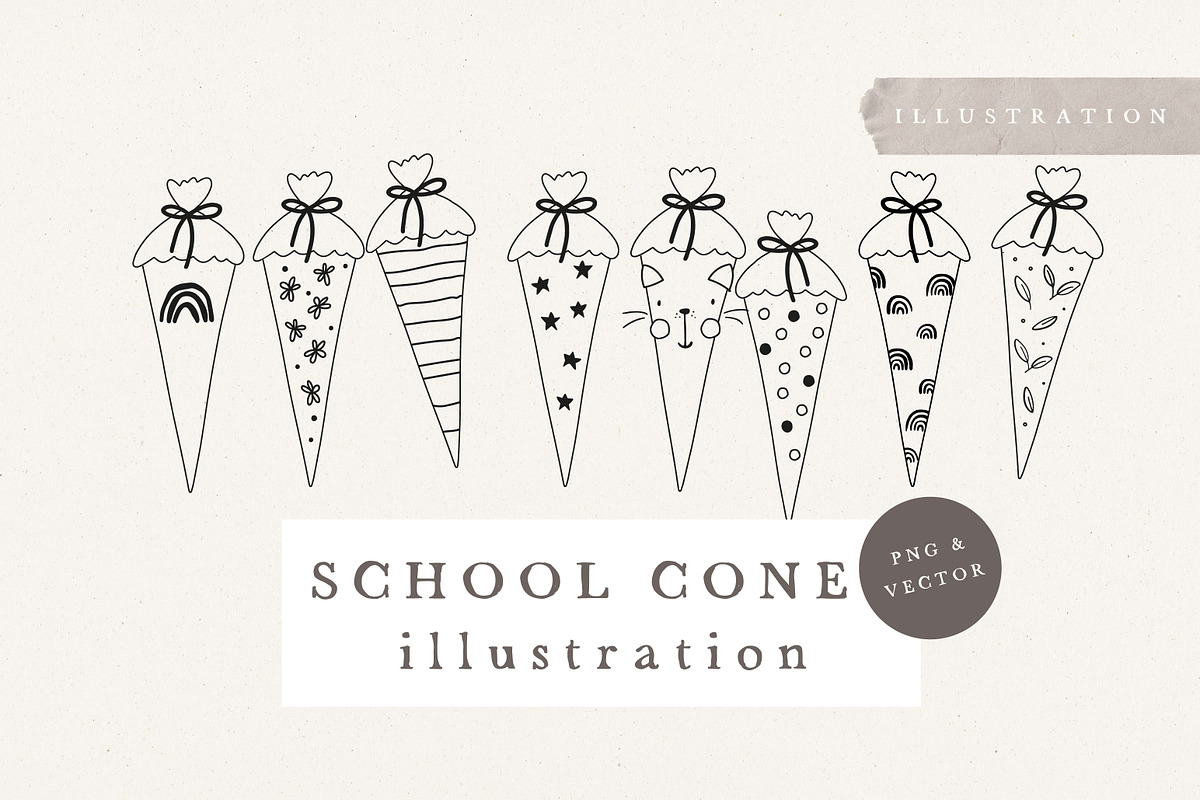 SCHOOL CONE / vector + png, an Education Illustration by KruthDesign (Photo 1 of 8)
