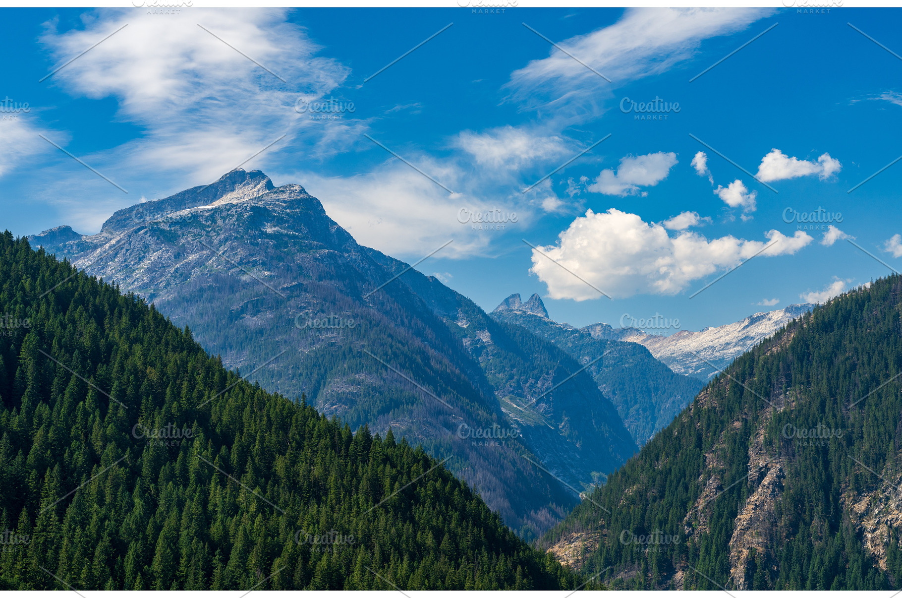 Davis Peak in North Cascades from, a Nature Photo by Backyard Stock