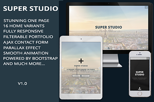 SUPER STUDIO - Parallax onepage