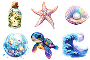 Magical Ocean Sublimation Clipart, an Illustration by Watercolor design (Thumbnail 5 of 5)