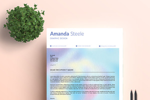 Holographic CV / Resume Template / N