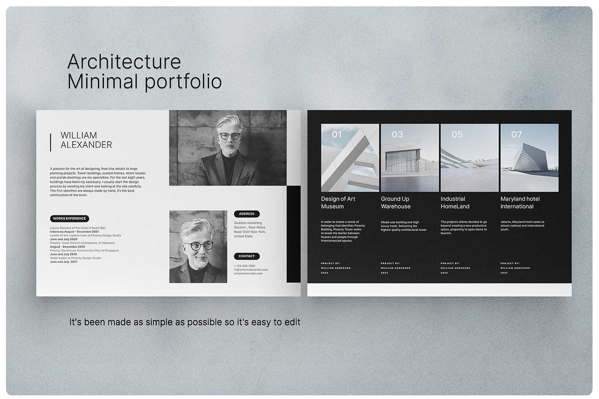 Architecture Portfolio Template, a Brochure Template by Proonty (Photo 3 of 4)