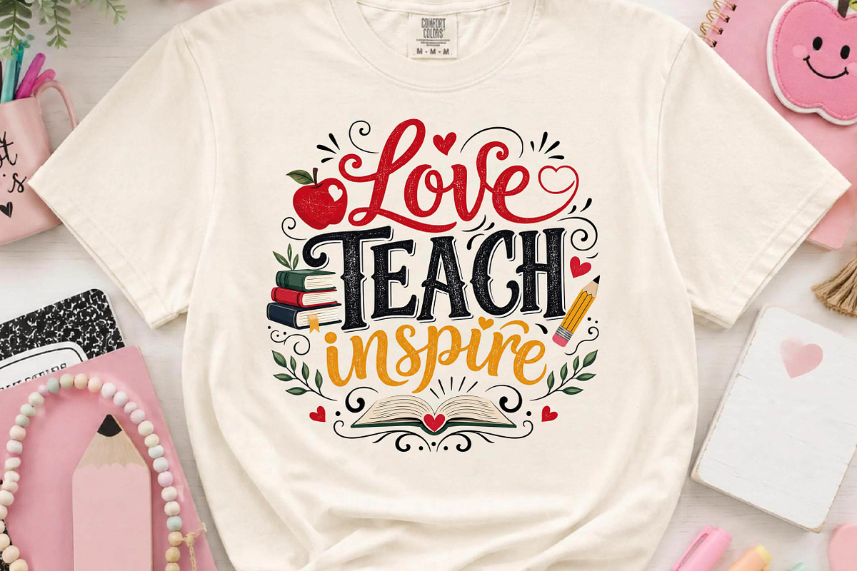 Teacher PNG Bundle, Back to School, a Seasonal Illustration by CreationArt (Photo 4 of 8)