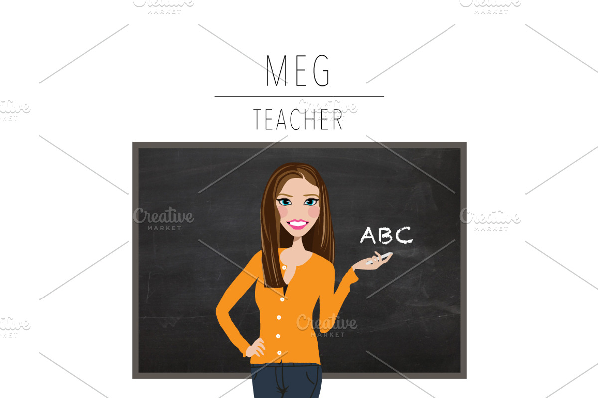 Teacher Portrait Creator | Clip Art, an Education Illustration by Lauren Lesley Studio (Photo 19 of 33)