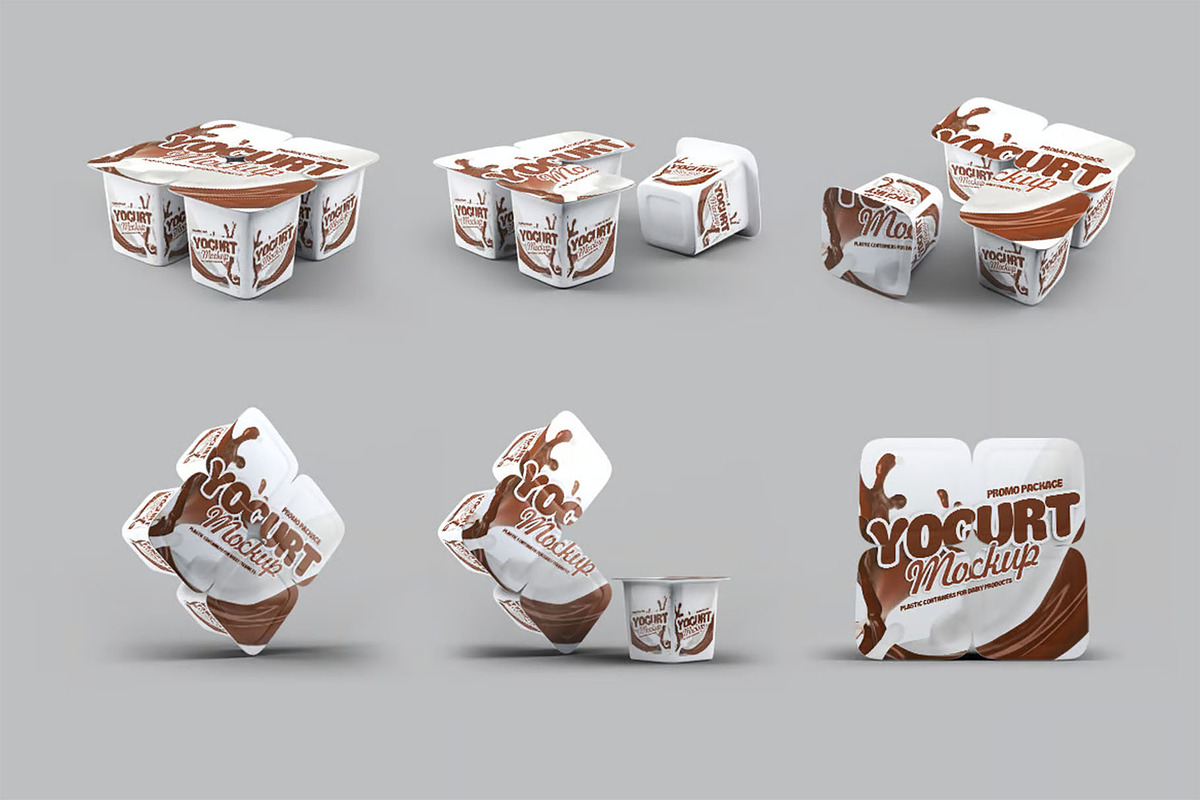 Plastic Container for Yogurt Mockup, a Packaging Mockup by Hubzway (Photo 1 of 9)