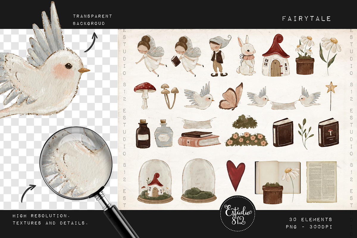 Fairy Tale clipart, an Illustration by Estudio 812 (Photo 2 of 4)