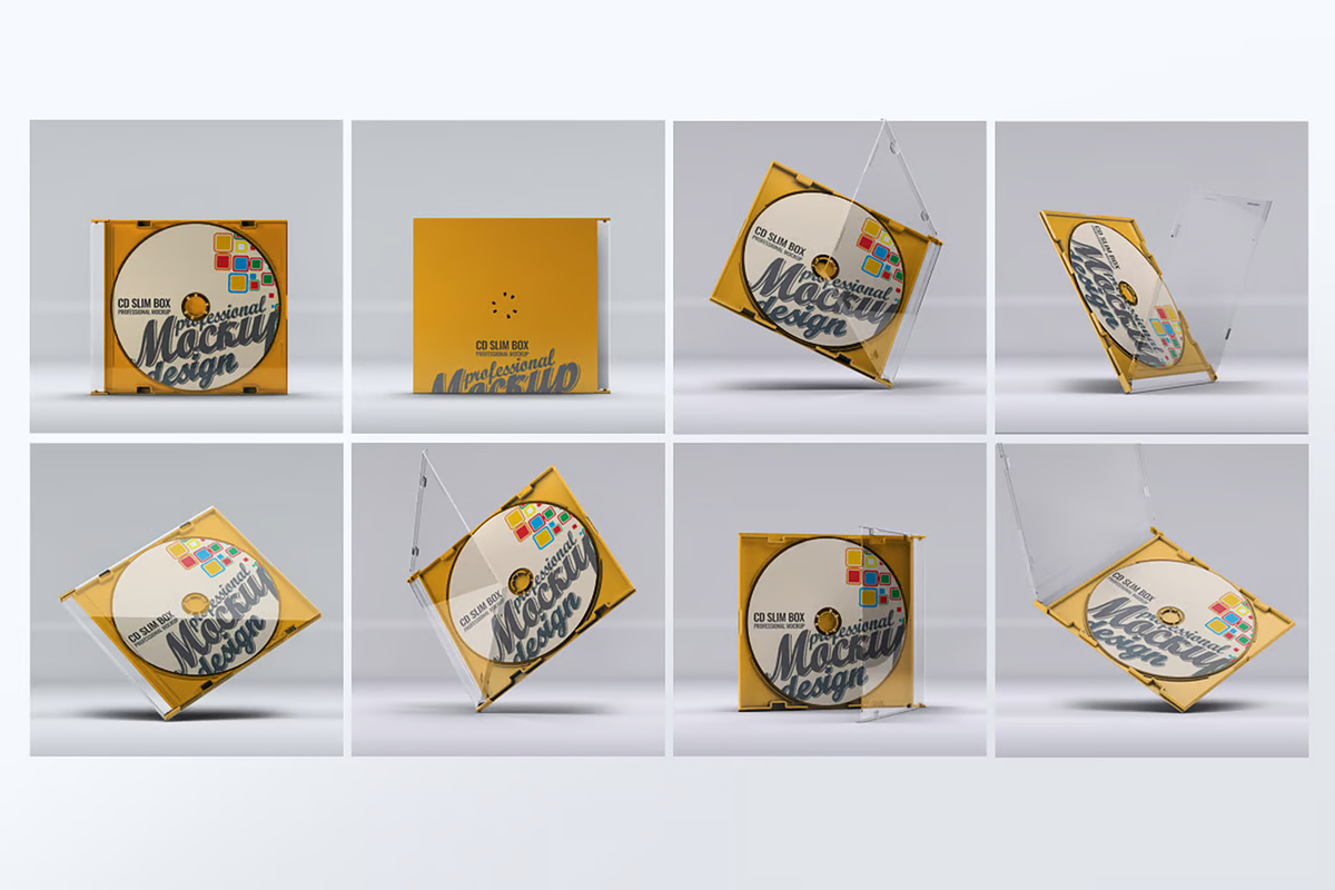 CD Slim Box Mock-Up, a Product Mockup by DesignRushMarket (Photo 6 of 7)