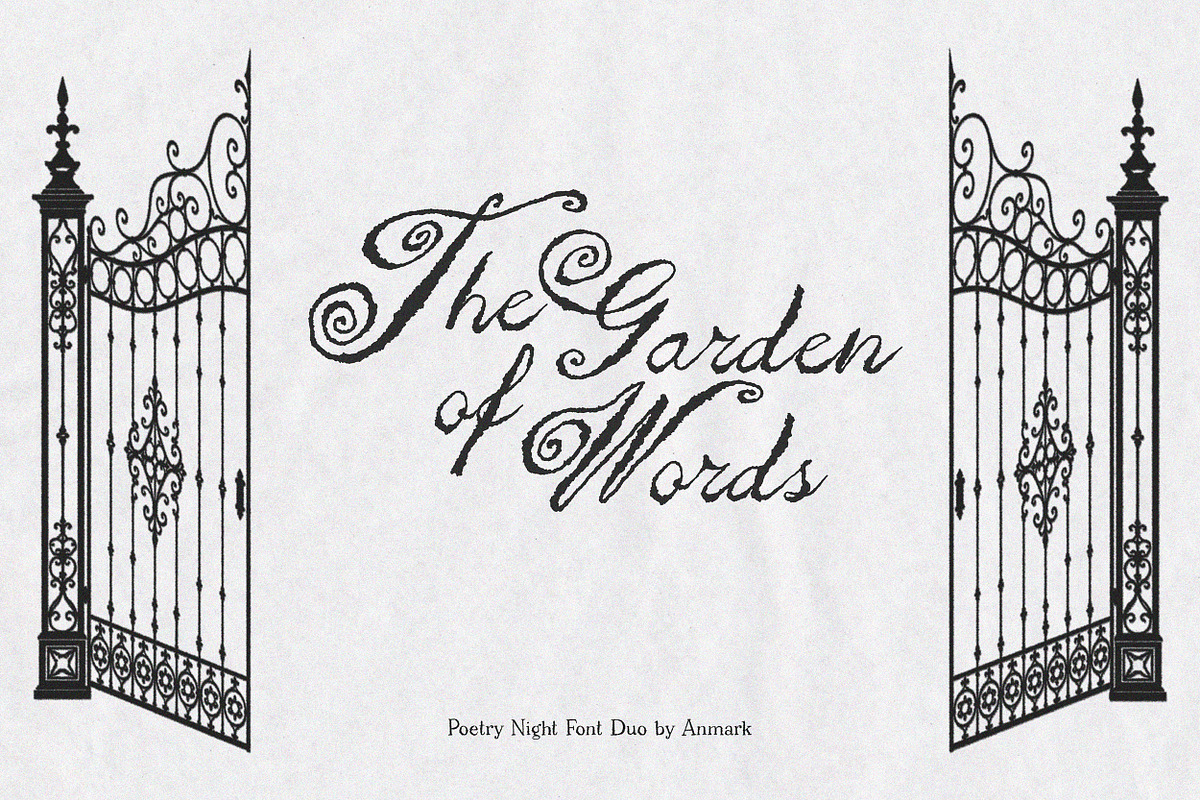 Poetry Night Vintage Font Duo, a Script Font by AnMark (Photo 4 of 13)