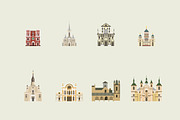 Ukrainian Architecture Set (72 pcs), an Object Graphic by atomo (Thumbnail 3 of 5)