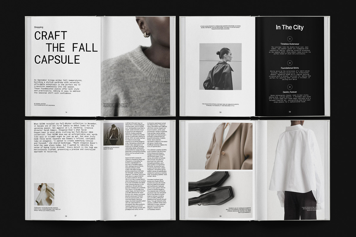 QUINN / Portfolio Magazine Template, a Brochure Template by Studio Dara (Photo 3 of 18)
