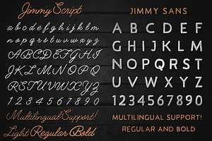 Jimmy Font Duo 5 Fonts Extras!