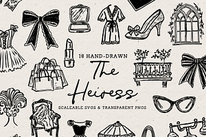 Vintage Fashion Clipart, Clothing, an Object Illustration by The October Creative
