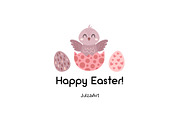Easter chicken clipart, an Animal Illustration by JulzaArt (Thumbnail 6 of 6)