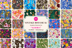 Vintage Botanical Patterns "Aurora"