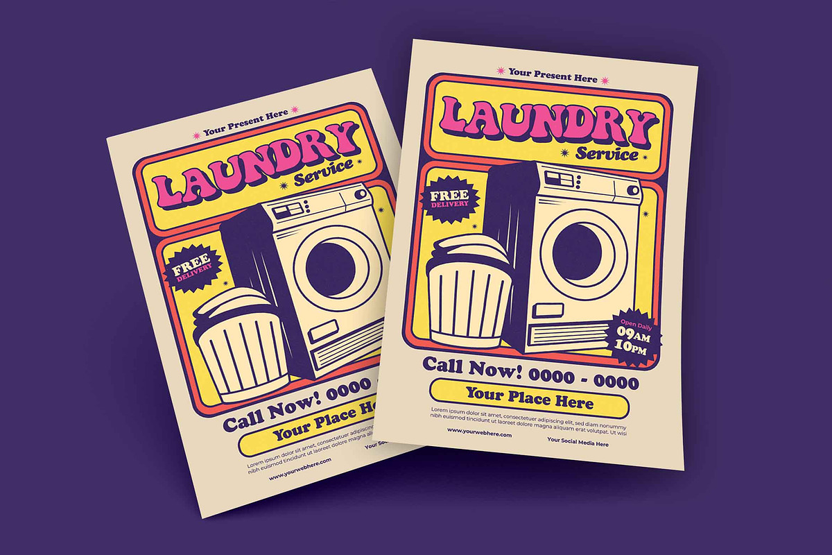Laundry Service Flyer, a Flyer Template by megarez (Photo 1 of 3)