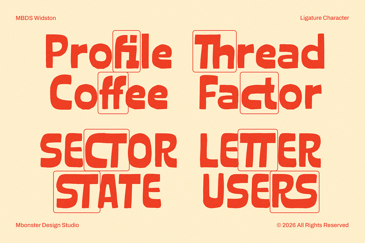 Widston — A Chunky Hand-Drawn Font, a Handwritten Font by Mbonster Design Studio (Photo 14 of 16)