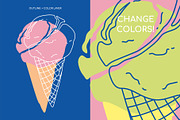 Ice Cream Doodle Illustration Kit, a Food Illustration by Chaka_32 (Thumbnail 4 of 6)