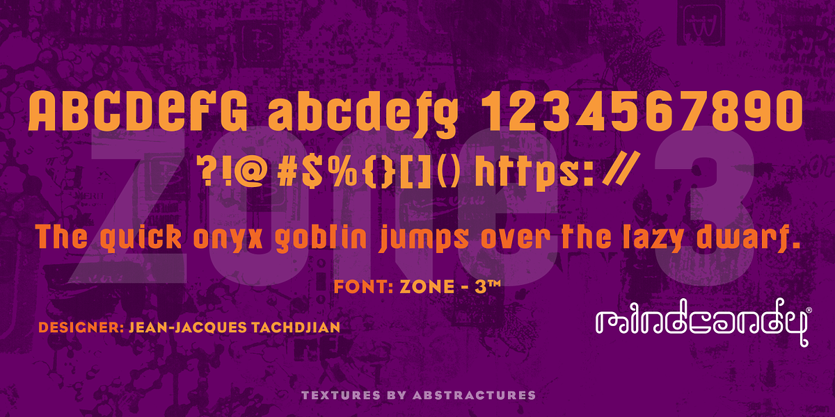 Zone™, a Sans Serif Font by MINDCANDY (Photo 3 of 3)