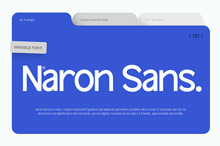 TRT Naron – Semi-Grotesque Sans Font