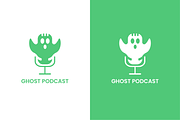 Ghost Podcast Logo Template, a Branding & Logo Template by IndraSign (Thumbnail 1 of 2)