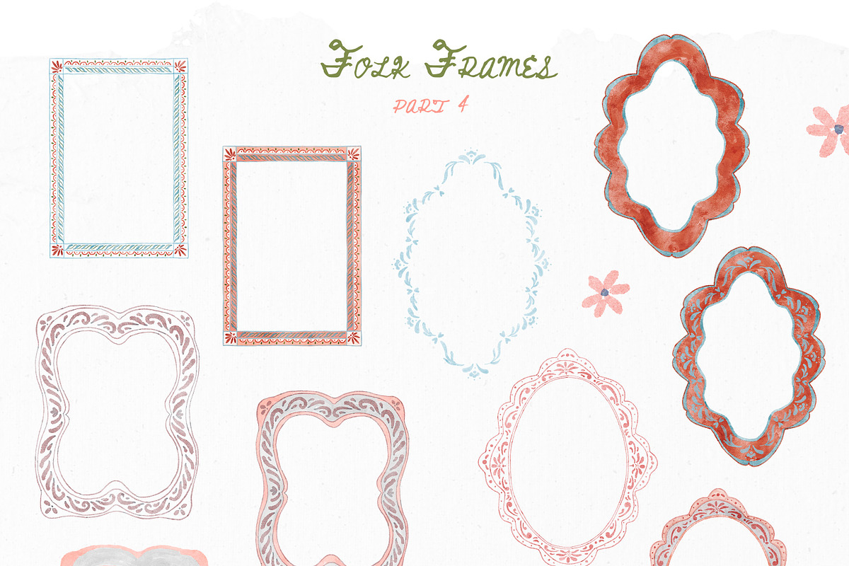 Folk Cottagecore Frames Collection, a Decorative Illustration by Les Frolova (Photo 10 of 12)