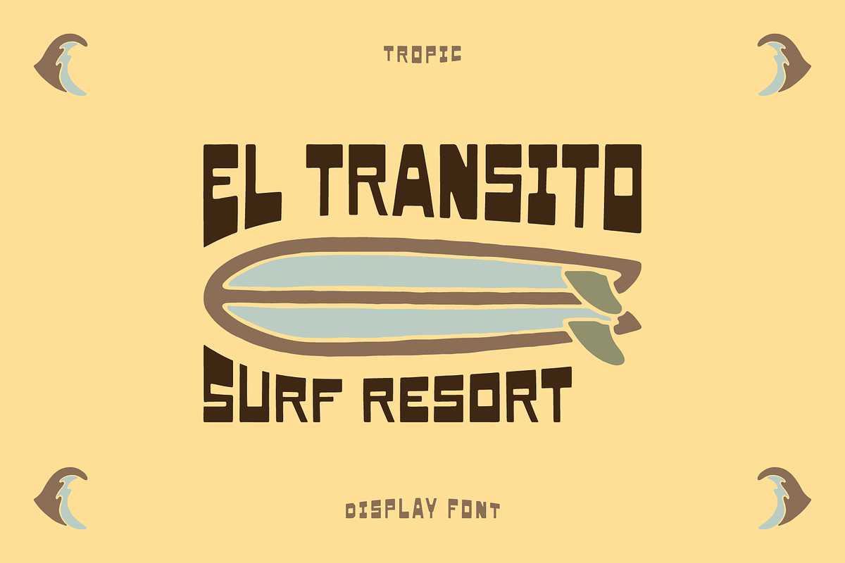 Tropic Display Font, a Sans Serif Font by Studio Alexander (Photo 3 of 7)