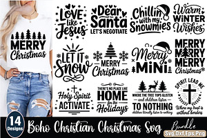 Boho Christian Christmas SVG Bundle, an Object Graphic by DollarSmart