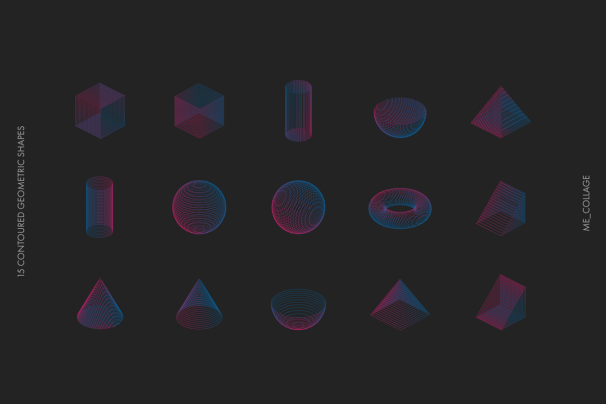Contoured Vector Geometric Shapes, an Object Graphic by ME_COLLAGE (Photo 2 of 17)