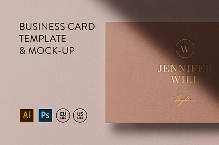 Business Card Mockup Template Logo, a Business Card Template by PrintPixel