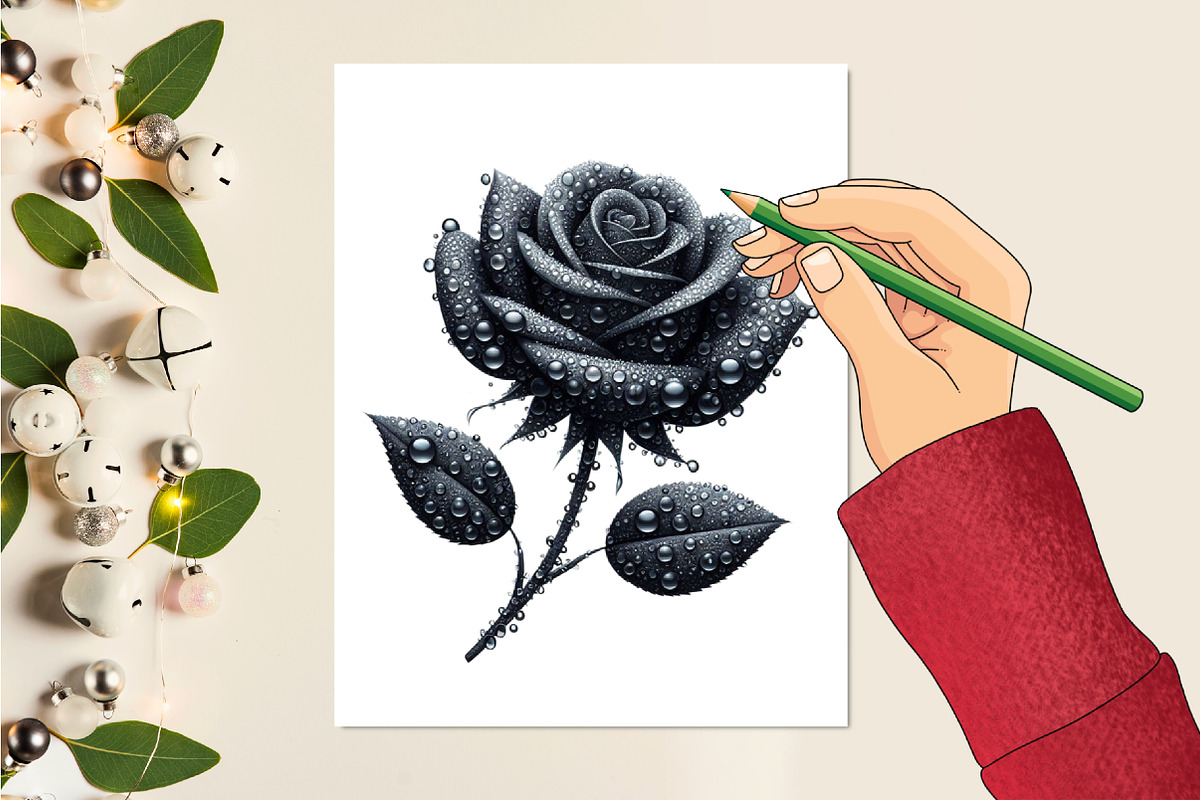 Watercolor Cute Rose PNG Clipart, a Seasonal Illustration by Craft Nest (Photo 2 of 5)