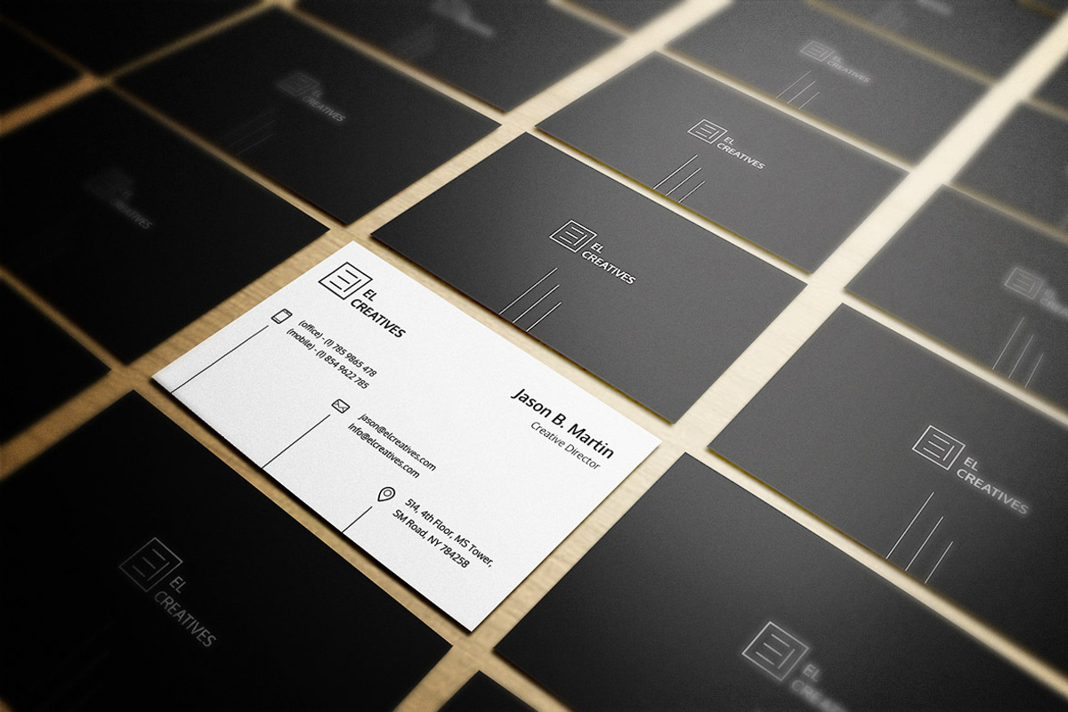 Clean Minimal Business Card, a Business Card Template by bouncy (Photo 4 of 4)