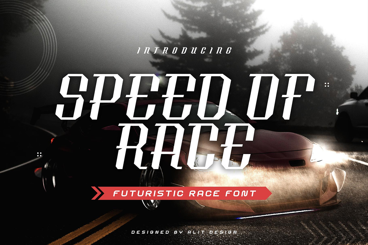 Speed of Race Typeface, a Script Font by alit design