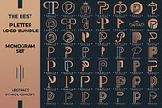 Letter P Logo Bundle PP Monogram Set, a Branding & Logo Template by Pixel Design (Thumbnail 1 of 5)