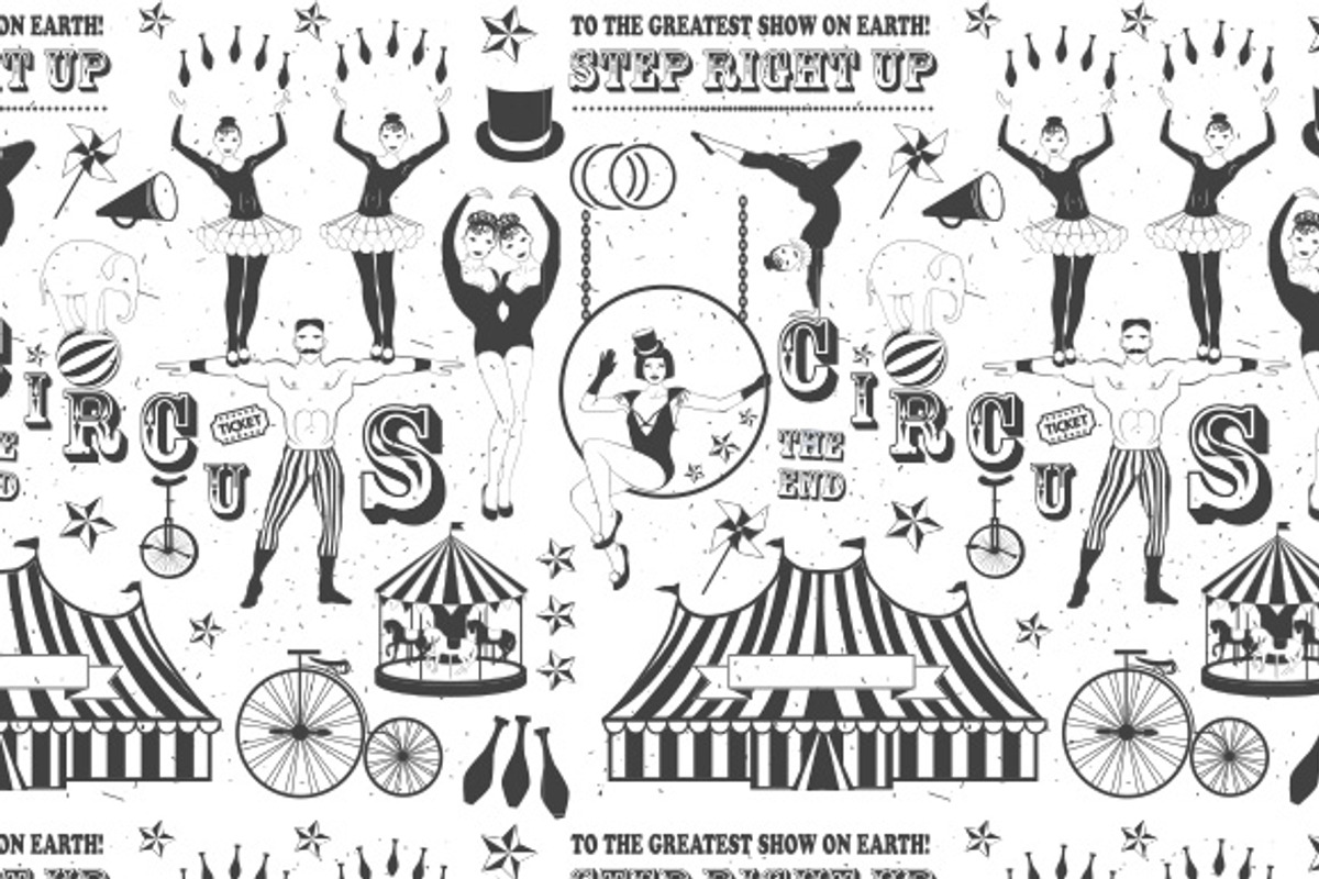 Circus pattern, a Pattern Graphic by Moloko88 (Photo 3 of 4)