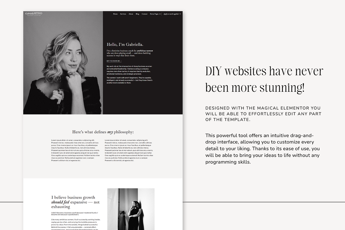 Gabriella | WordPress, Elementor pro, a WordPress Template by DesignWithCris (Photo 2 of 5)
