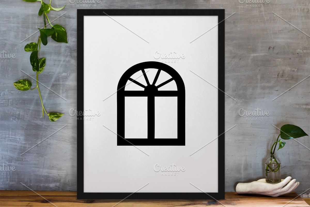 Window Silhouette SVG, a Decorative Illustration by newminddesign (Photo 3 of 3)