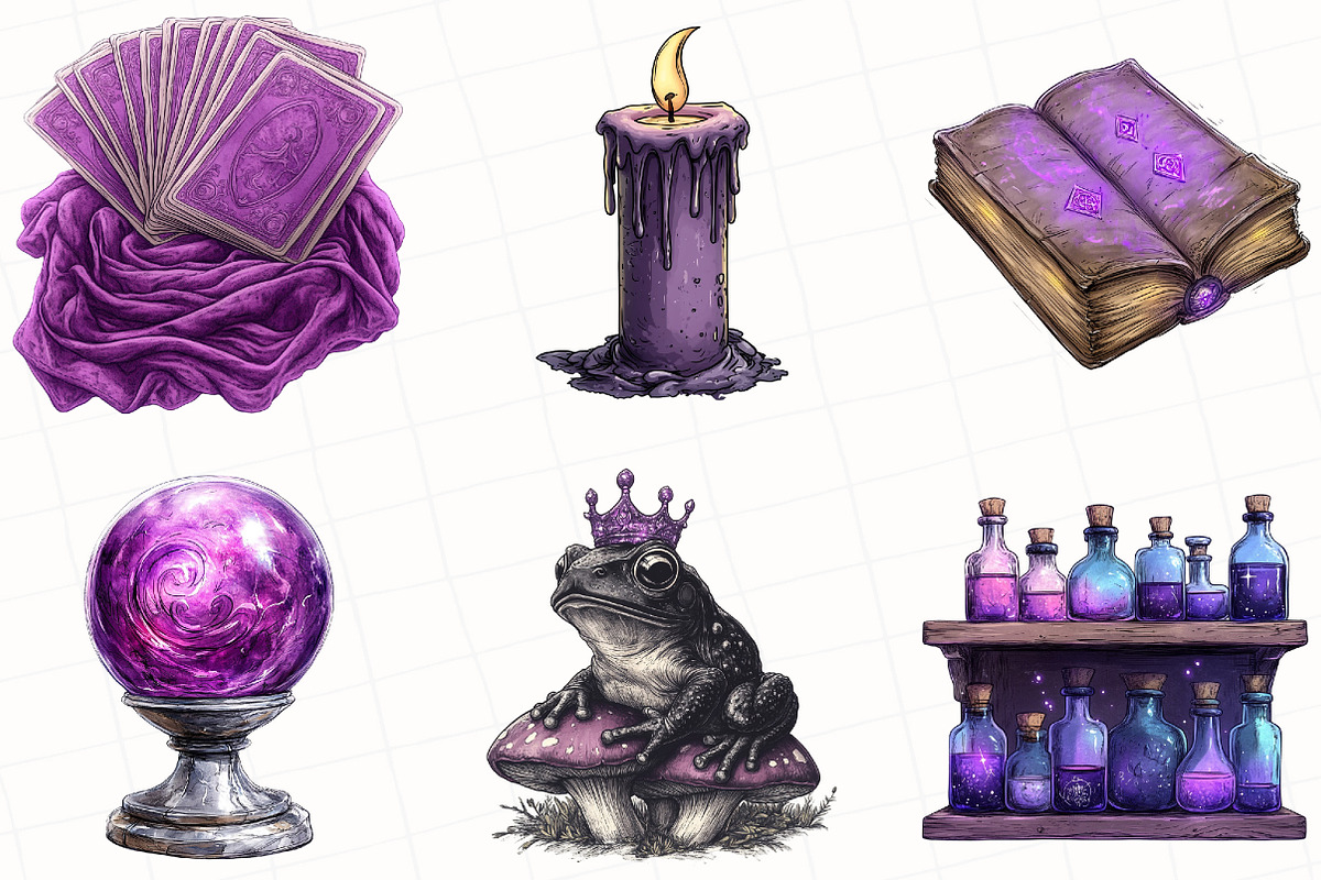 Witchy Vibe Sublimation Clipart, an Illustration by OK Design (Photo 5 of 5)